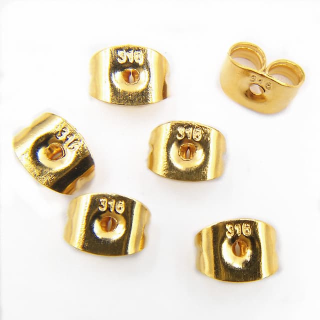 Stainless Steel 316L earbuds goldcrome 316 words of ear blocked spotted and wholesale with ears ear bundle ear buckle