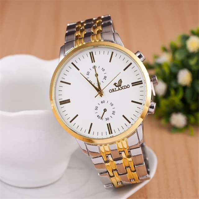 Steel belt, quartz men's watch, factory direct supply, simple and elegant design