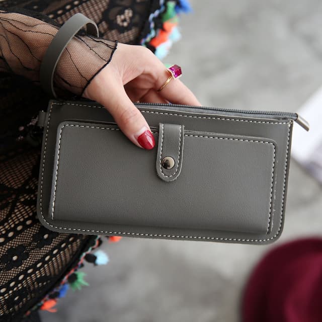Long universal shoulder bag with zipper, wallet, 2020