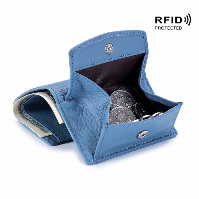 Wallet, Japanese shoulder bag, small short coins, genuine leather, suitable for import