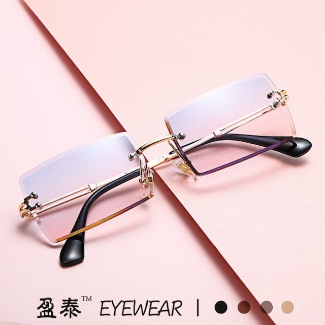 Square marine fashionable brand sunglasses, gradient, internet celebrity